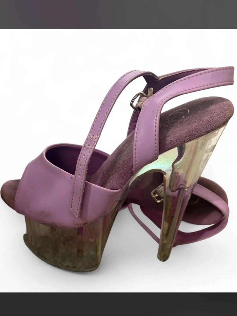 Pleaser Lilac Holographic Platform Sandal - Women